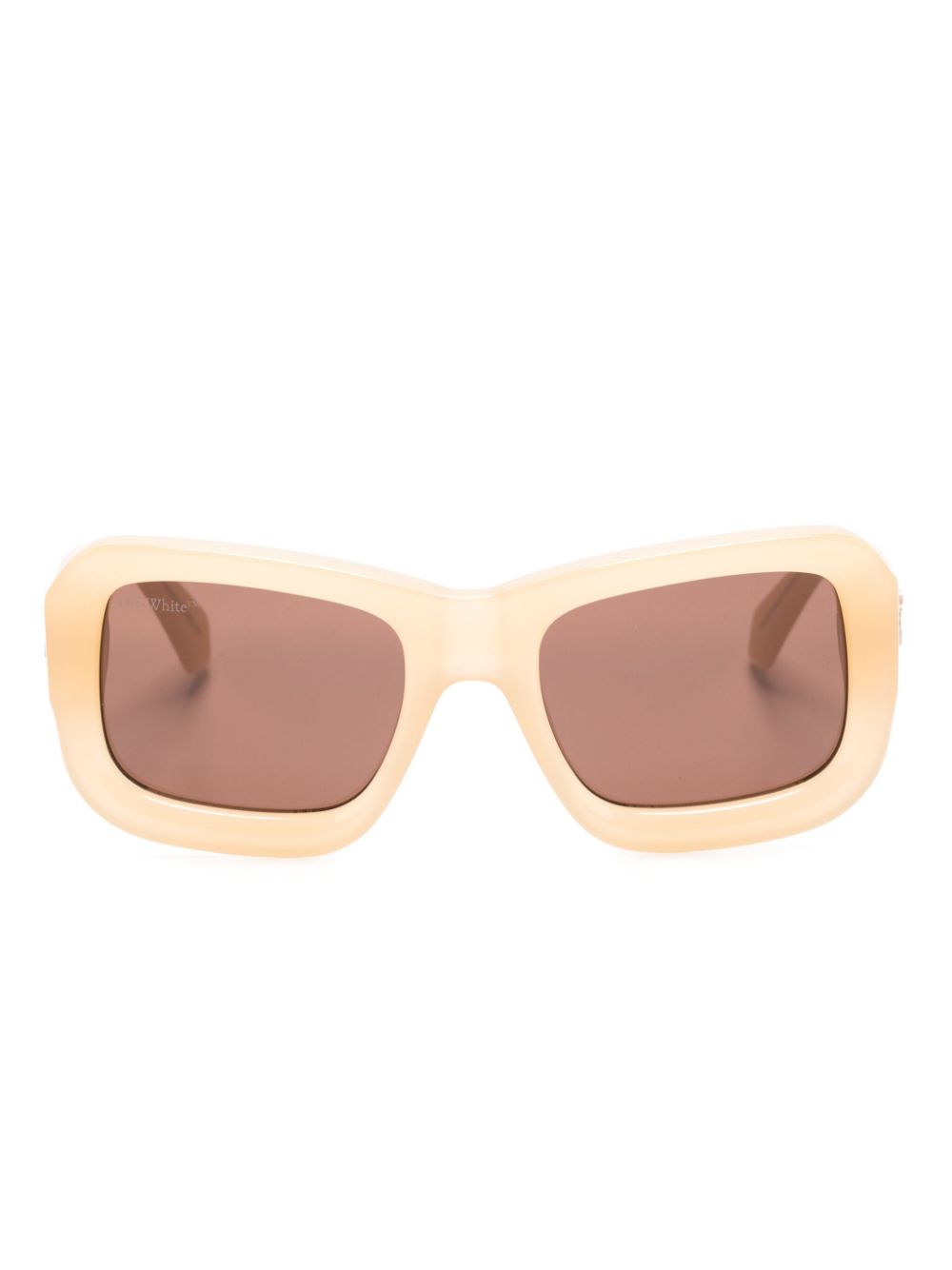 Off-White Verona Sonnenbrille mit eckigem Gestell - Nude von Off-White