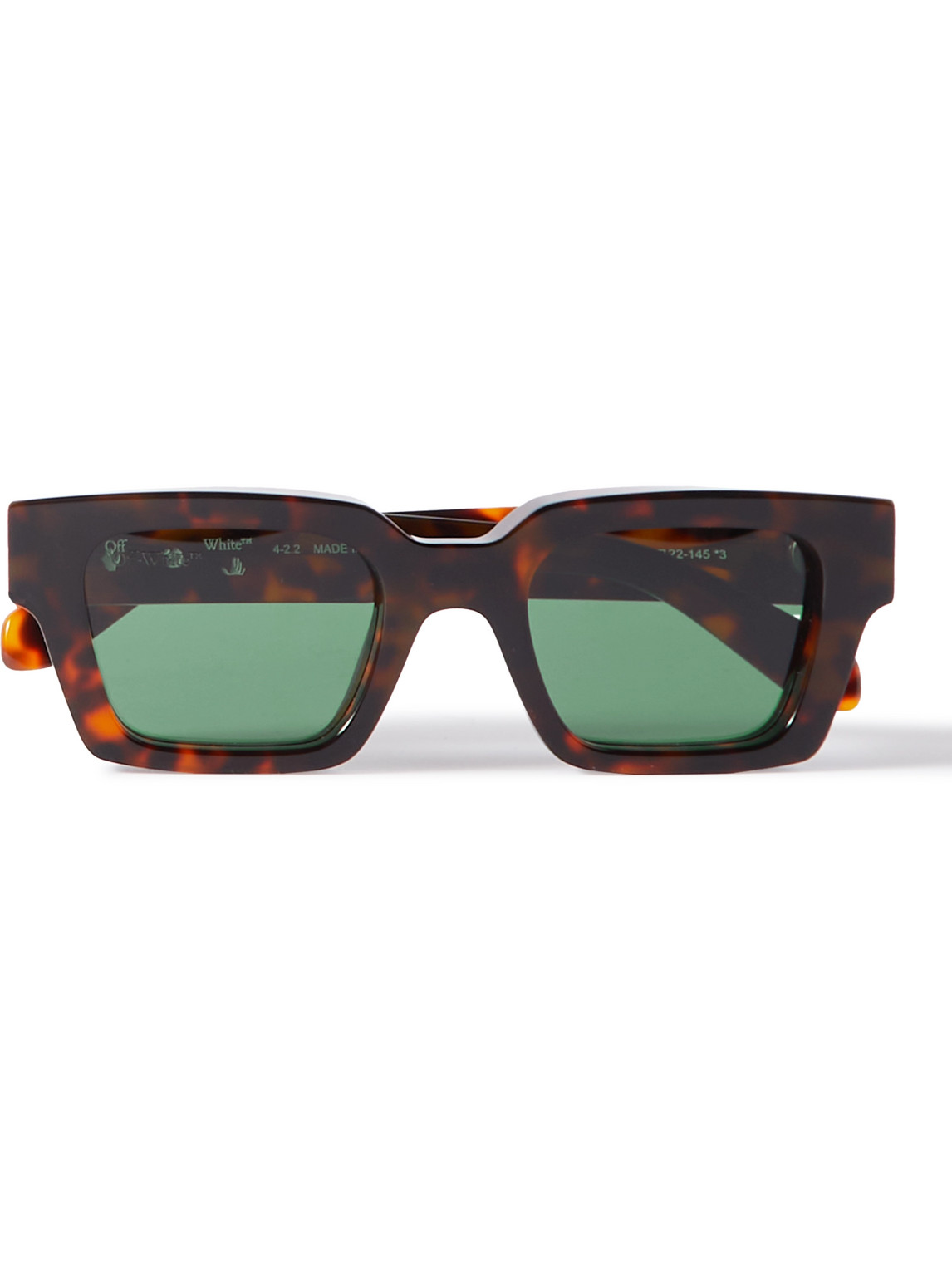 Off-White - Virgil Square-Frame Tortoiseshell Acetate Sunglasses - Men - Brown von Off-White