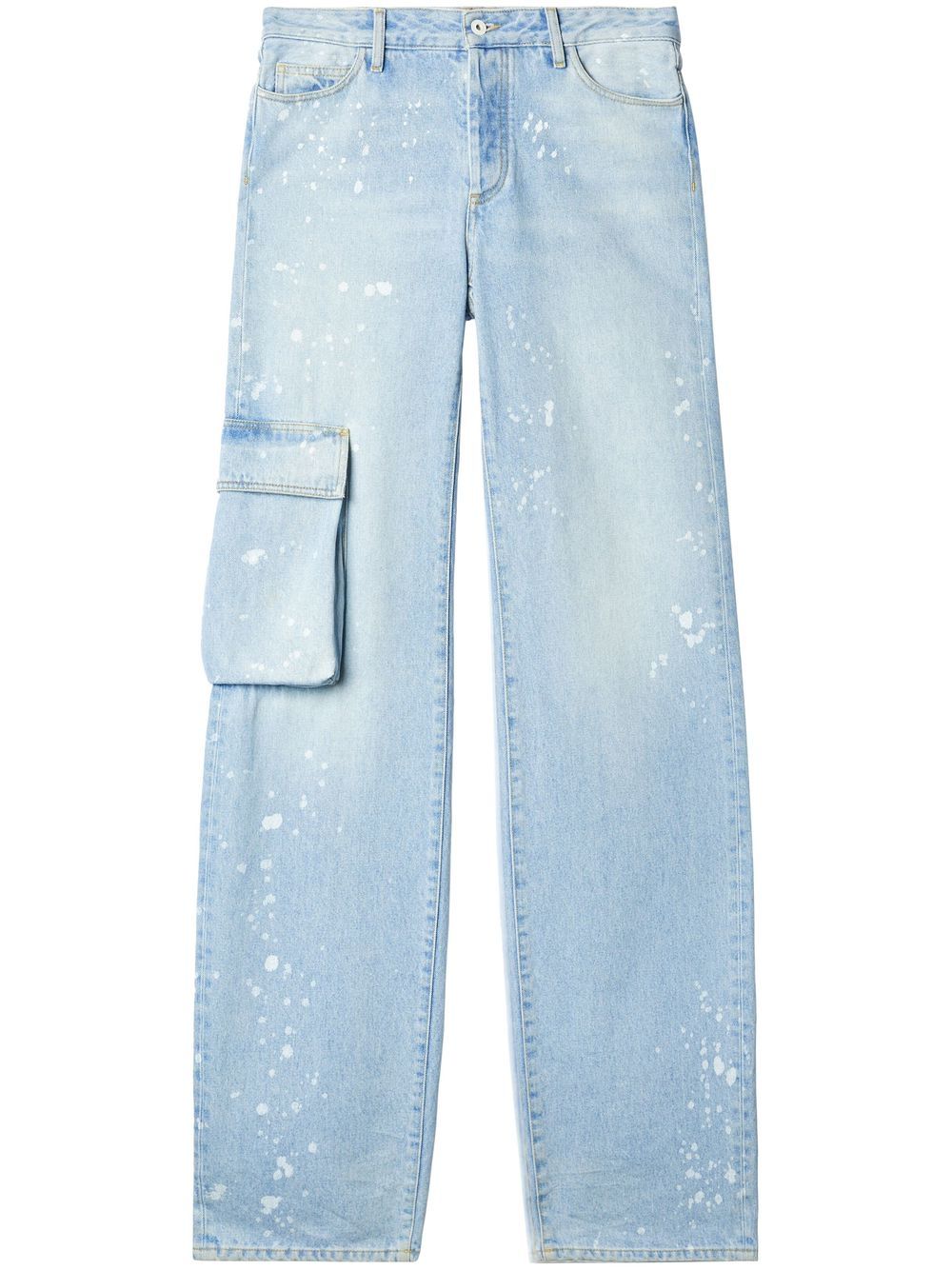 Off-White Weite Toybox Painted Jeans - Blau von Off-White