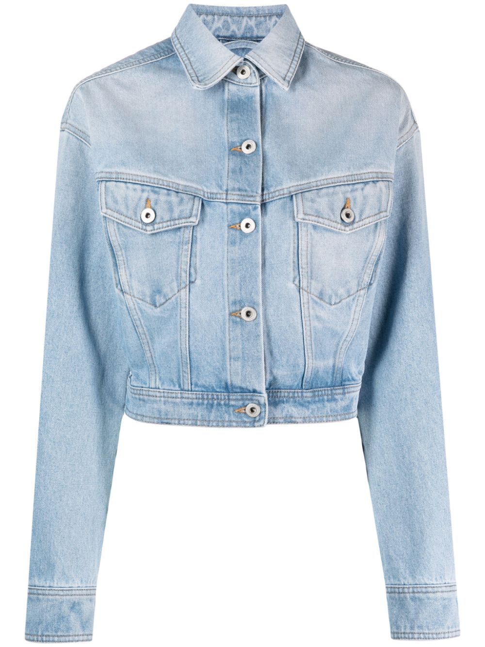 Off-White Klassische Cropped-Jeansjacke - Blau von Off-White