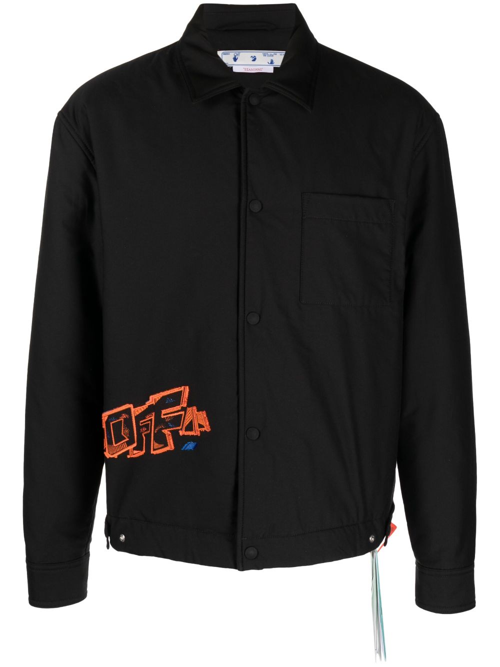 Off-White Jacke mit Logo-Stickerei - Schwarz von Off-White