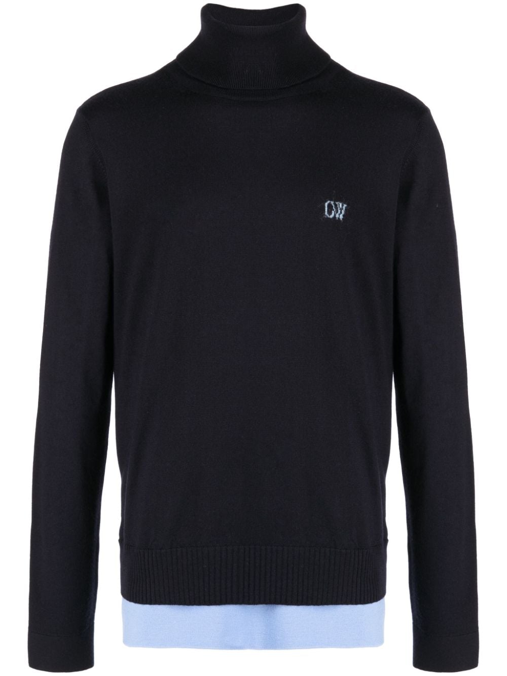 Off-White Sweatshirt mit Logo-Stickerei - Schwarz von Off-White