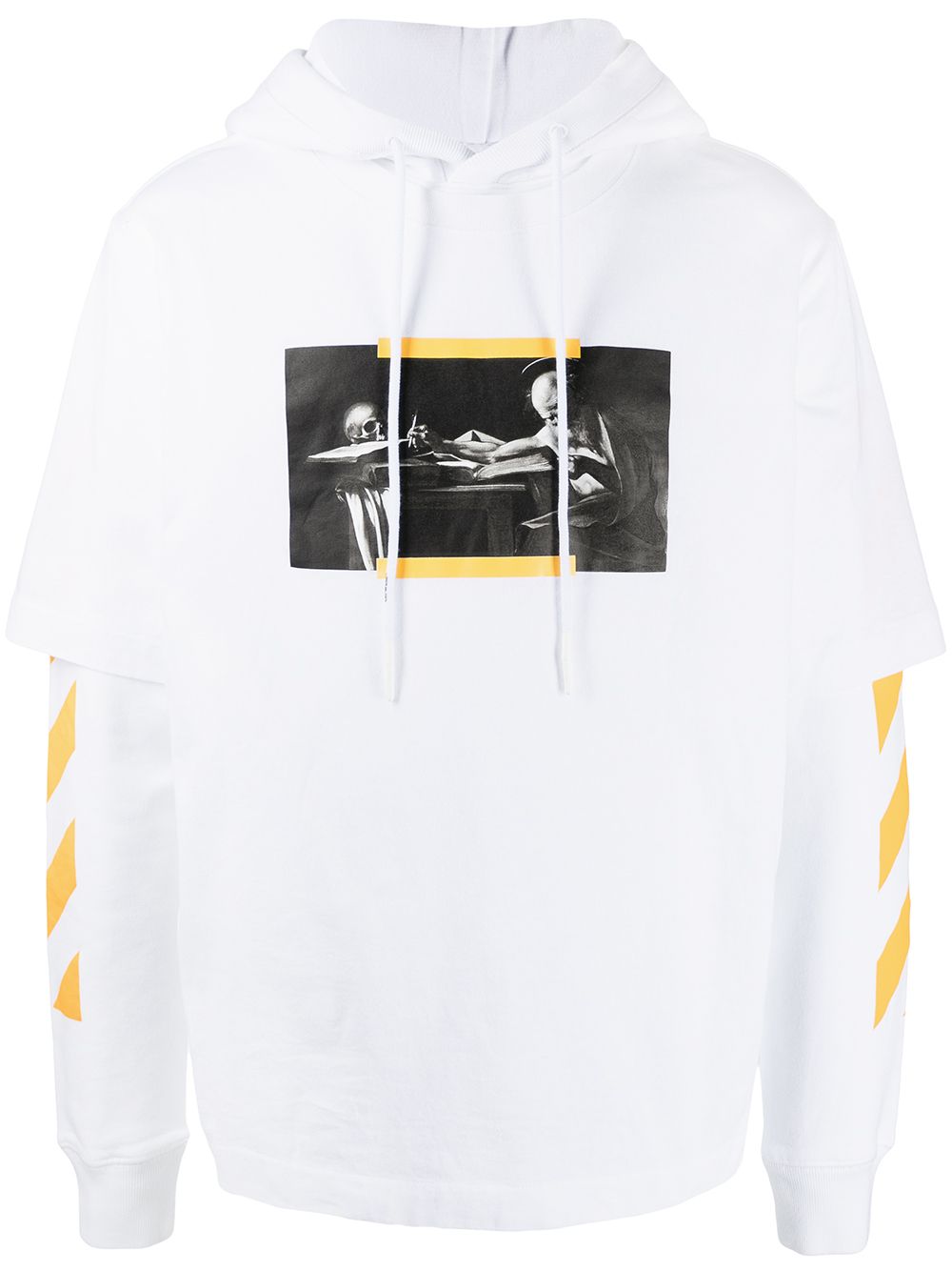 Off-White Hoodie im Layering-Look - Weiß von Off-White