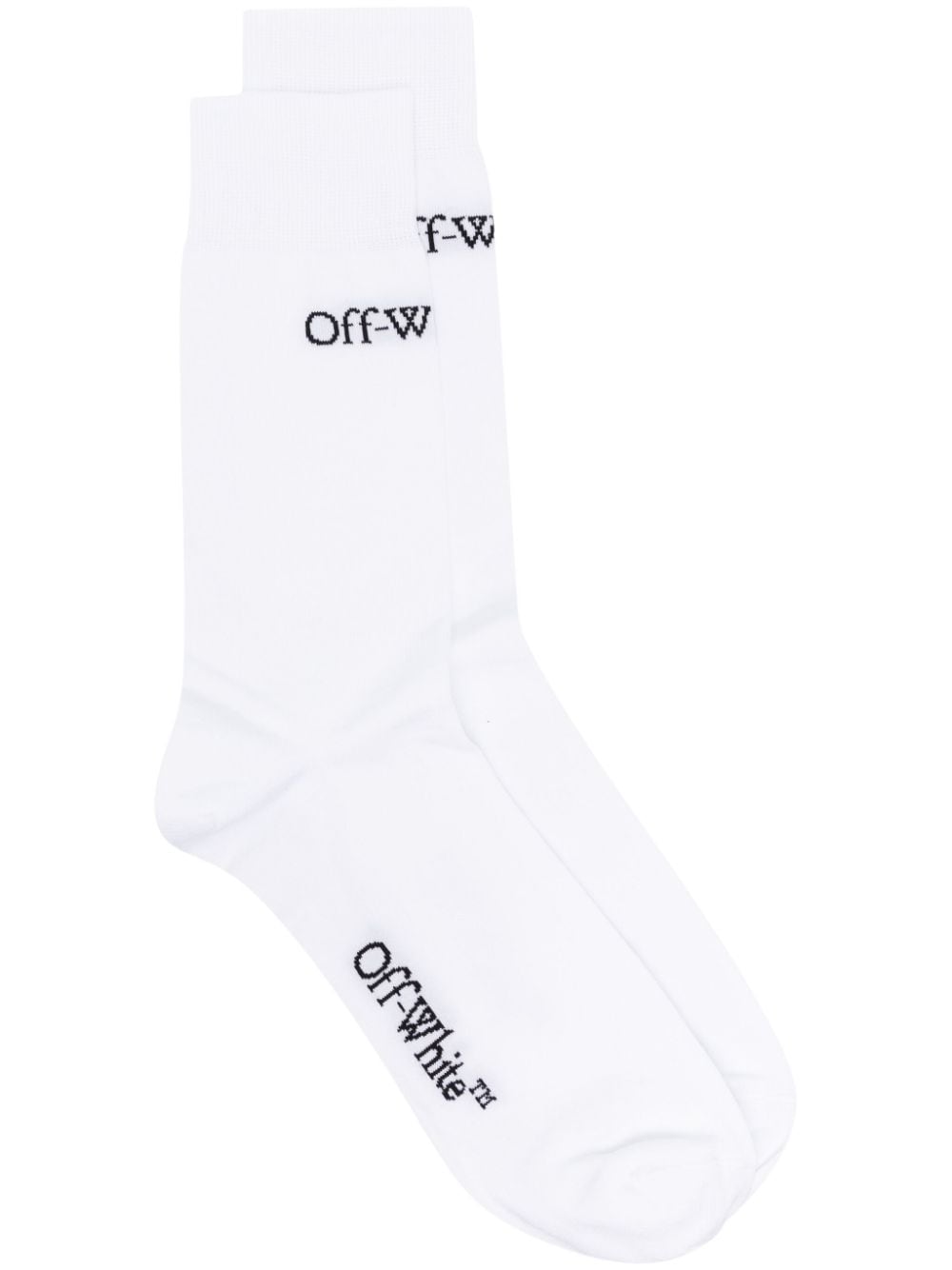 Off-White Jacquard-Socken mit Logo - Weiß von Off-White