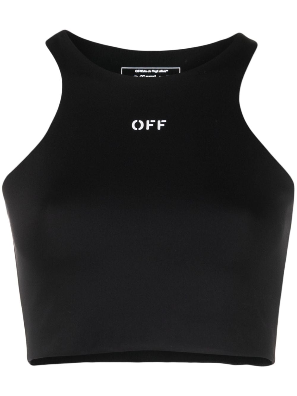 Off-White Cropped-Top mit Logo-Print - Schwarz von Off-White