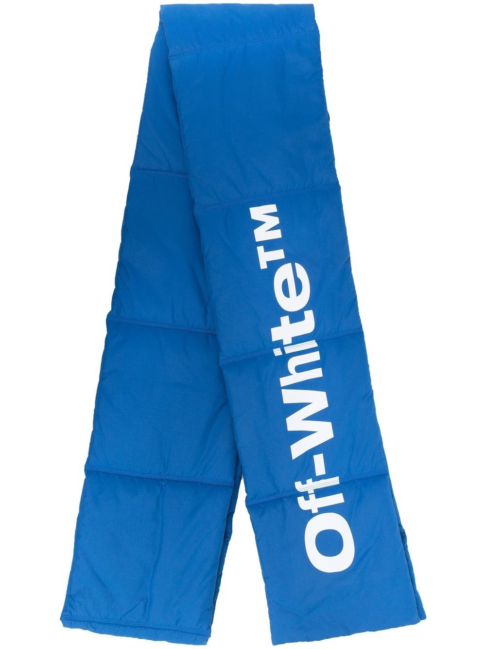 Off-White Gefütterter Schal mit Logo-Print - Blau von Off-White