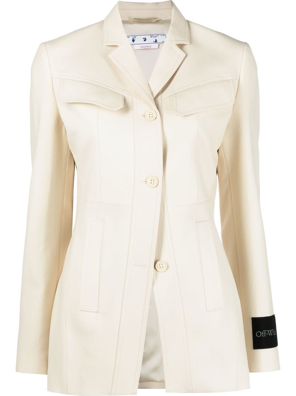 Off-White Einreihiger Blazer - Nude von Off-White