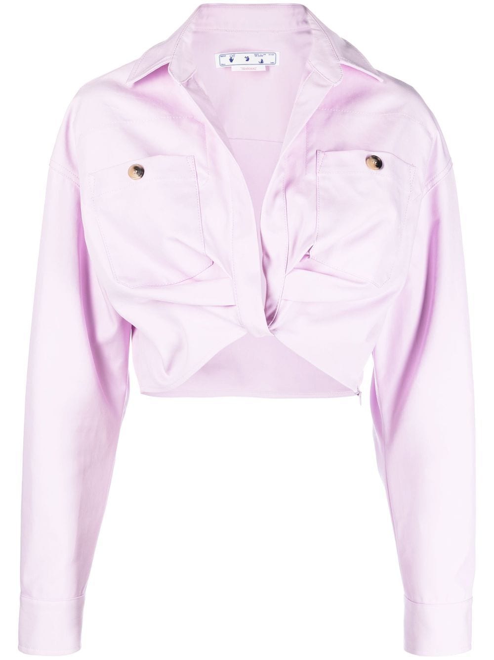 Off-White Drapierte Cropped-Jacke - Violett von Off-White