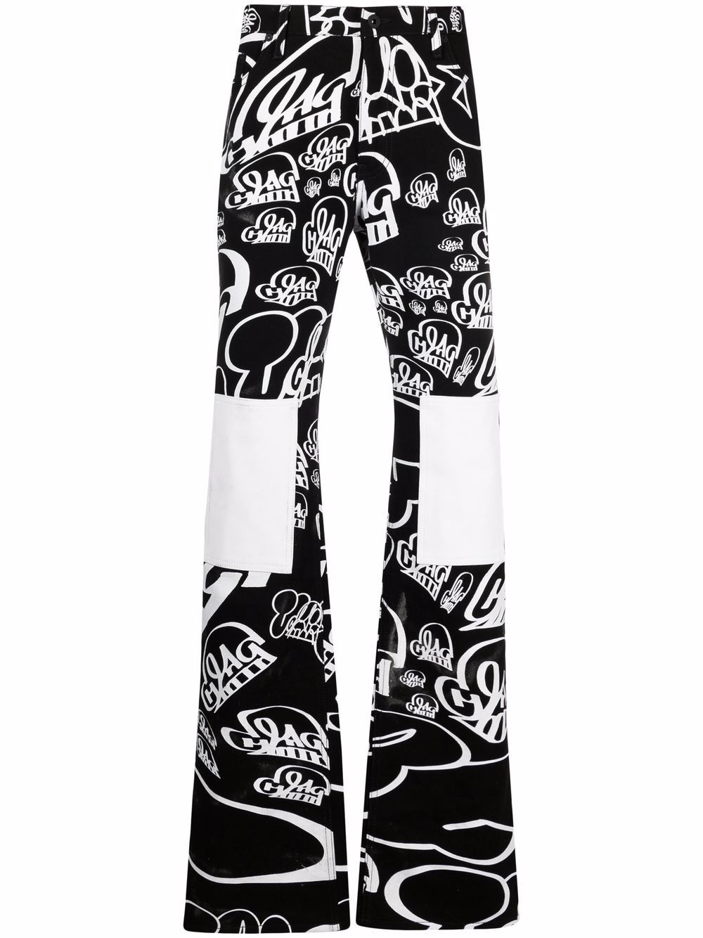 Off-White x Katsu Straight-Leg-Jeans mit Print - Schwarz von Off-White