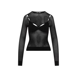 Off-white Netzpfeil Bralette Schwarzes Viskosetop von Off-White