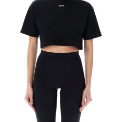 Off-white Ripp-cropped T-shirt In Schwarz von Off-White