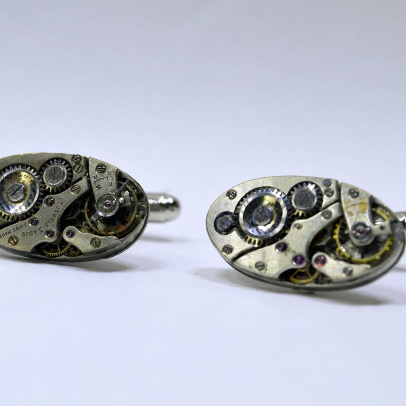 Sehr Ausgefallenes Uhrwerk Manschettenknöpfe - Ein Einzigartiges Weihnachtsgeschenk von OffTheCuff2010