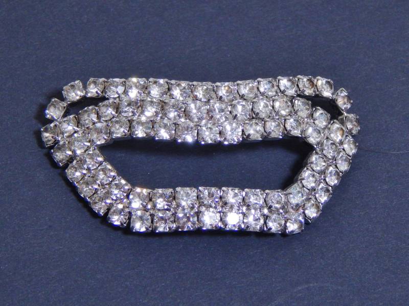 Vintage Schmuck Kleid Clip Oder Schuh Erstaunliche Geschnitten Strass Mid Century Fashion 40Er Jahre 50Er Bling von OffbeatAvenue