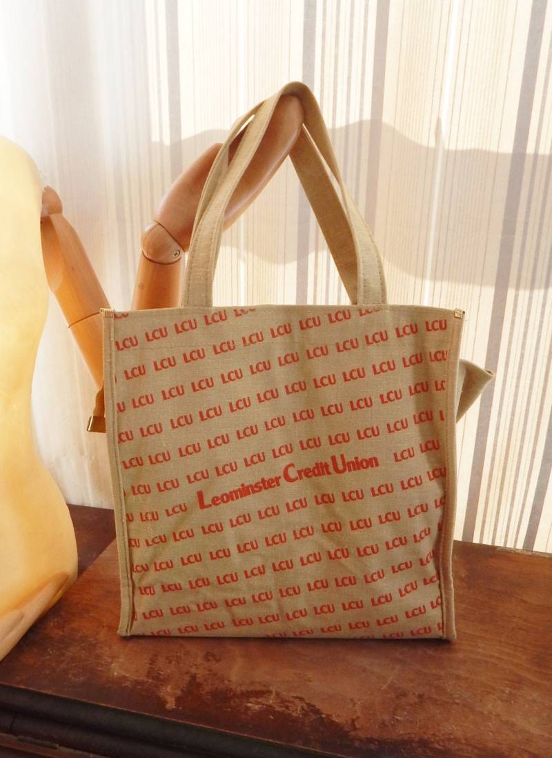 Vintage 70Er Jahre Canvas Stofftasche, Leominster Credit Union Promo von OffbeatAvenue