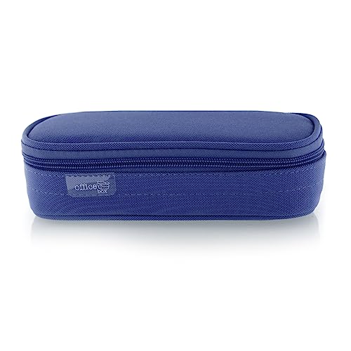 Office Box Federmäppchen Mega – Ref. 59711 – großes Innenfach mit Reißverschluss, waschbar und sehr robust, für Schulbedarf oder Kosmetiktasche von Colorline, marineblau von Office Box