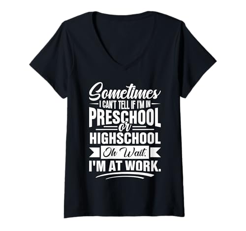 Damen Humor-Design am Arbeitsplatz für das Büroleben T-Shirt mit V-Ausschnitt von Office Humor and Work Life Designs