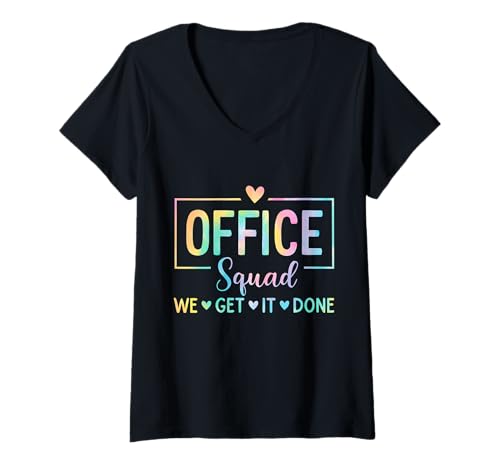 Damen Office Squad We Get It Done T-Shirt mit V-Ausschnitt Damen Office Squad We Get It Done T-Shirt mit V-Ausschnitt von Office Squad We Get It Done Shirt