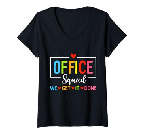 Damen Office Squad We Get It Done T-Shirt mit V-Ausschnitt Damen Office Squad We Get It Done T-Shirt mit V-Ausschnitt von Office Squad We Get It Done Shirt