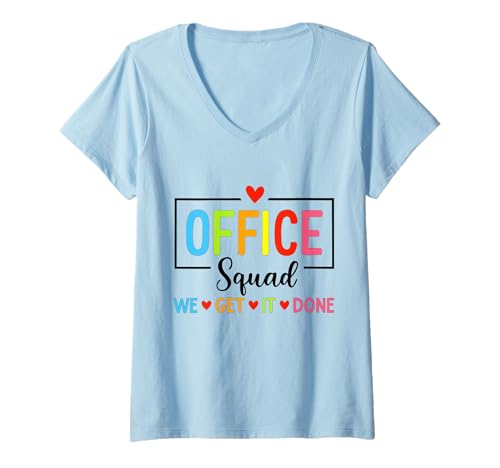Damen Office Squad We Get It Done T-Shirt mit V-Ausschnitt Damen Office Squad We Get It Done T-Shirt mit V-Ausschnitt von Office Squad We Get It Done Shirt