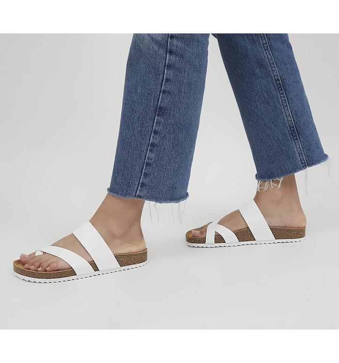 Office Sanely Footbed Flat Sandals WHITE,White von Office