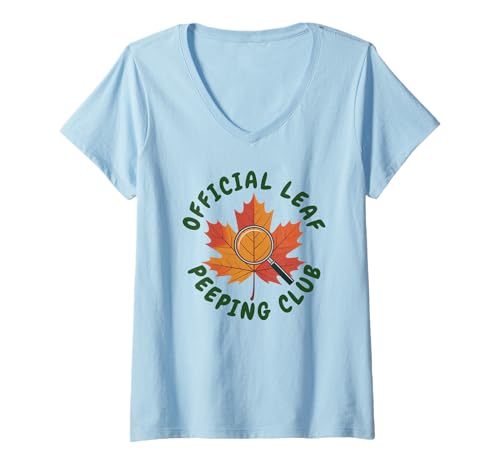 Damen Official Leaf Peeping Club Autumn Foliage T-Shirt mit V-Ausschnitt Damen Official Leaf Peeping Club Autumn Foliage T-Shirt mit V-Ausschnitt von Official Leaf Peeper Gifts & Apparel