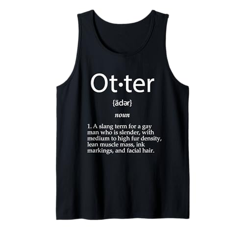 Otter Definition Lustig Niedlich Gay Man Kostüm LGBTQ Gay Men Tank Top von Official Otter Definition