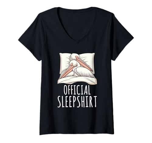 Damen Offizielles Sleepshirt Sea Otter Schlaf-Pyjama, Sarcasm Nap T-Shirt mit V-Ausschnitt von Official Sleepshirt Lazy Animals Sleepwear Pajamas