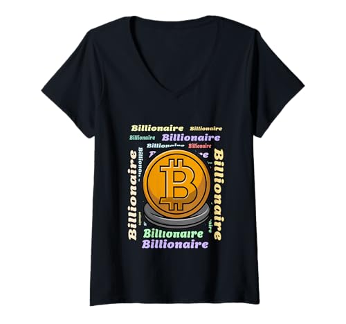 Damen Milliarden von BTC Cryptocurrency Milliardaire Bitcoin T-Shirt mit V-Ausschnitt Damen Milliarden von BTC Cryptocurrency Milliardaire Bitcoin T-Shirt mit V-Ausschnitt von Official Top Bitcoin Gift Co.