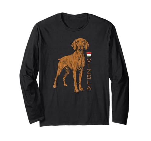 Vizsla Dog Lover - Ungarische Flagge Doggo Vizsla Mama Papa Langarmshirt Vizsla Dog Lover - Ungarische Flagge Doggo Vizsla Mama Papa Langarmshirt von Official Vizsla Gifts & Gear
