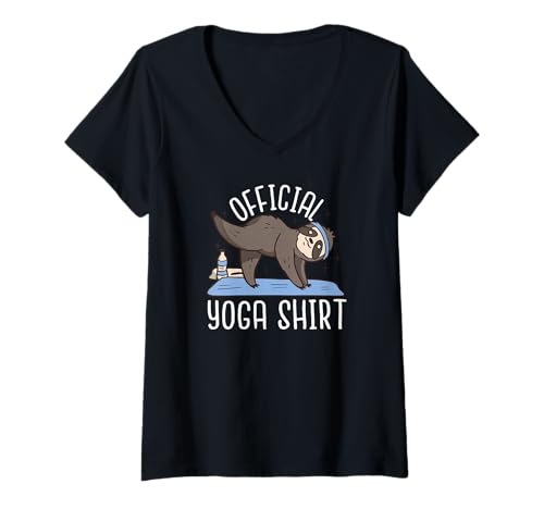 Damen Offizielles Yoga - Funny Yoga T-Shirt mit V-Ausschnitt Damen Offizielles Yoga - Funny Yoga T-Shirt mit V-Ausschnitt von Official Yoga Funny