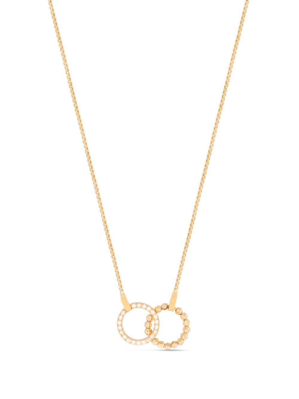 Officina Bernardi 18kt Moon Eden Gelbgoldhalskette mit Diamanten von Officina Bernardi