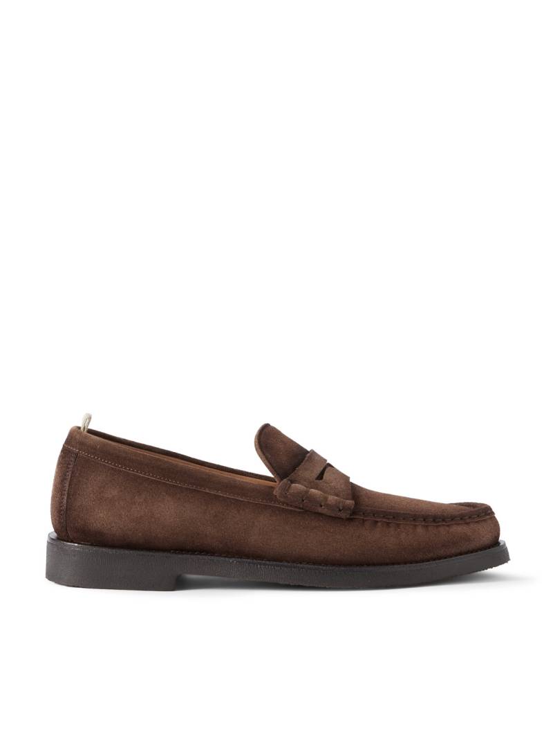 Officine Creative - Balfron Flexi 001 Brushed-Suede Loafers - Men - Brown - EU 42.5 von Officine Creative