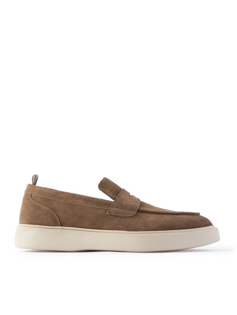 Officine Creative - Frame 001 Suede Penny Loafers - Men - Brown - EU 44 von Officine Creative