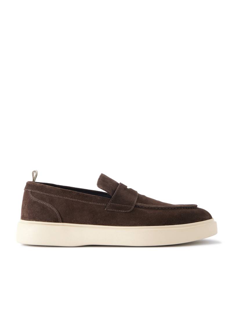 Officine Creative - Frame 001 Suede Penny Loafers - Men - Brown - EU 44.5 von Officine Creative