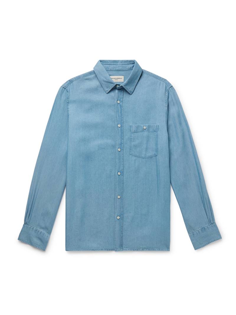 Officine Générale - Alex Lyocell-Chambray Shirt - Men - Blue - XXL von Officine Générale