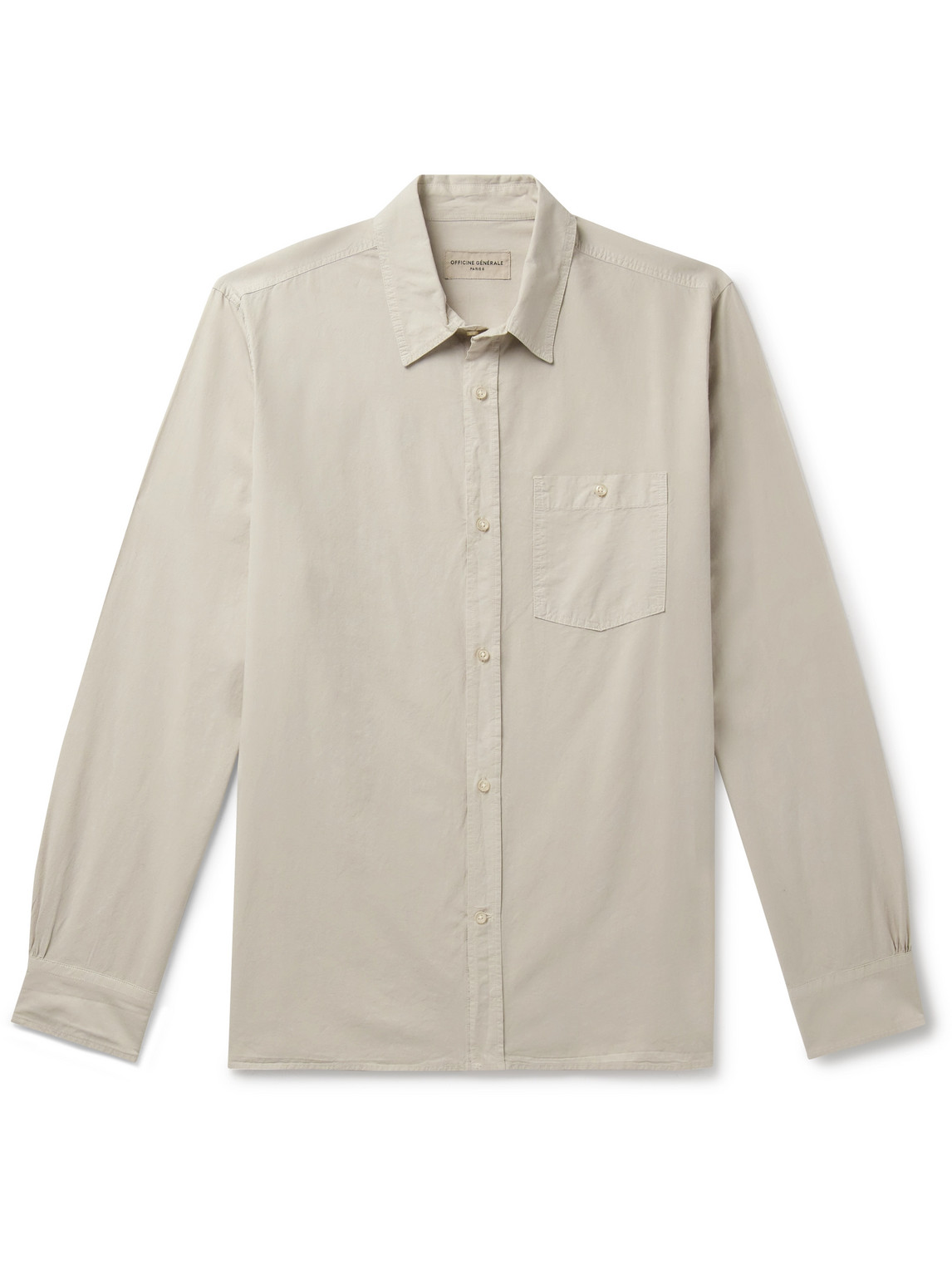 Officine Générale - Alex Lyocell and Cotton-Blend Shirt - Men - Neutrals - XL von Officine Générale