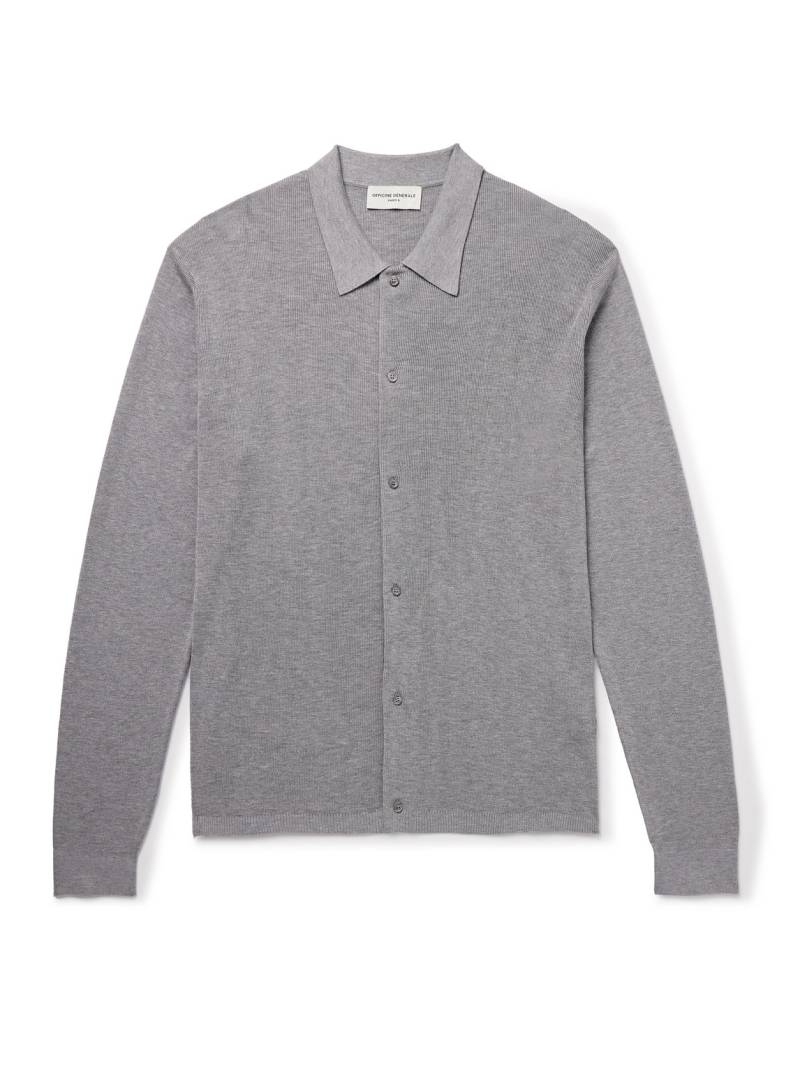 Officine Générale - Brent Slim-Fit Lyocell and Wool-Blend Cardigan - Men - Gray - XXL von Officine Générale