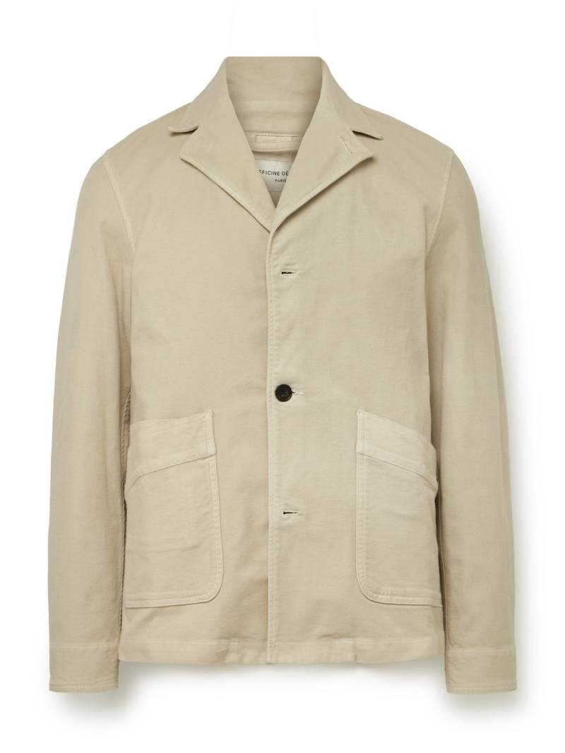 Officine Générale - Elio Garment-Dyed Cotton-Moleskin Jacket - Men - Neutrals - IT 44 von Officine Générale