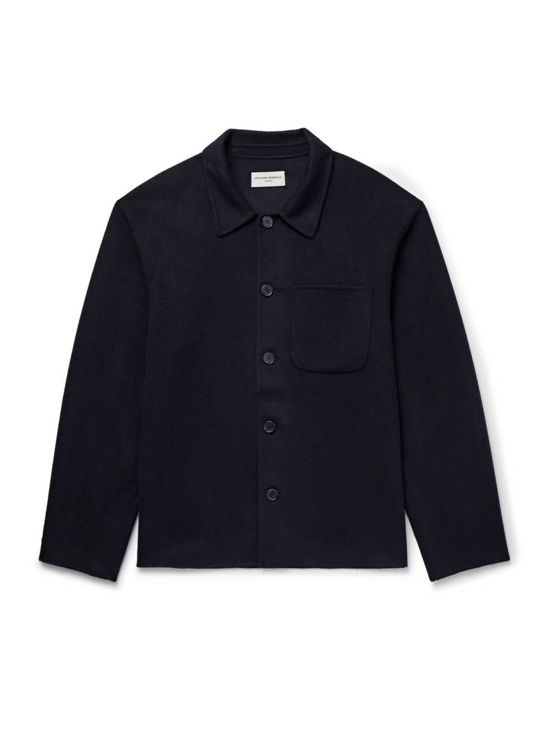 Officine Générale - Hamilton Slim-Fit Wool-Felt Overshirt - Men - Blue - XXL von Officine Générale