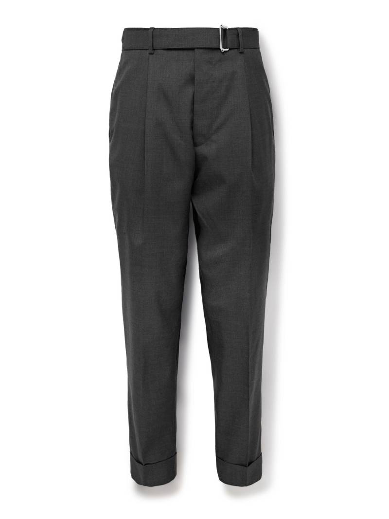 Officine Générale - Hugo Tapered Belted Virgin Wool Suit Trousers - Men - Gray - IT 48 von Officine Générale