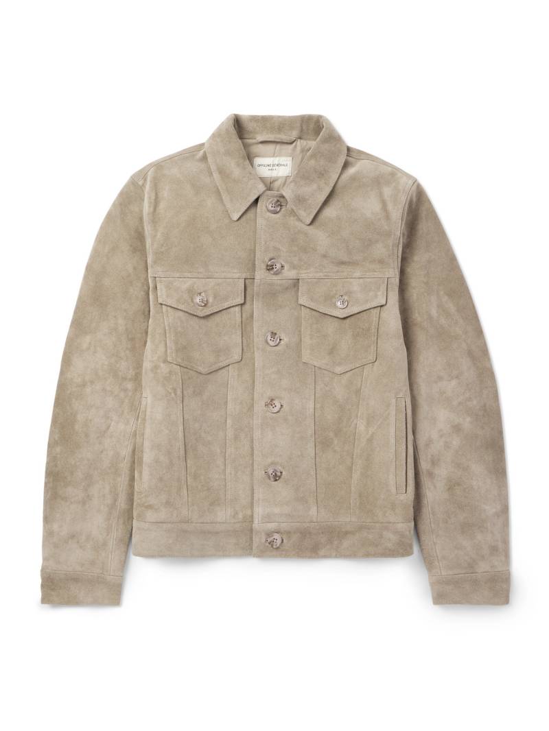 Officine Générale - Leonide Suede Jacket - Men - Neutrals - XS von Officine Générale