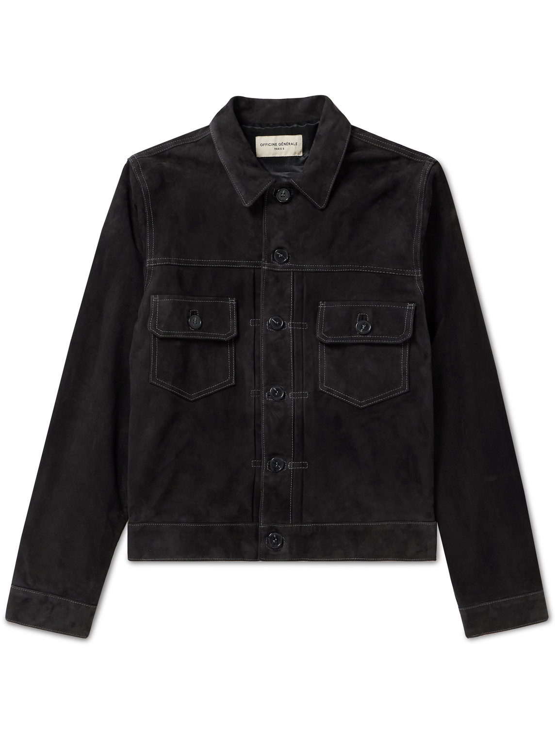 Officine Générale - Loick Suede Jacket - Men - Black - XL von Officine Générale