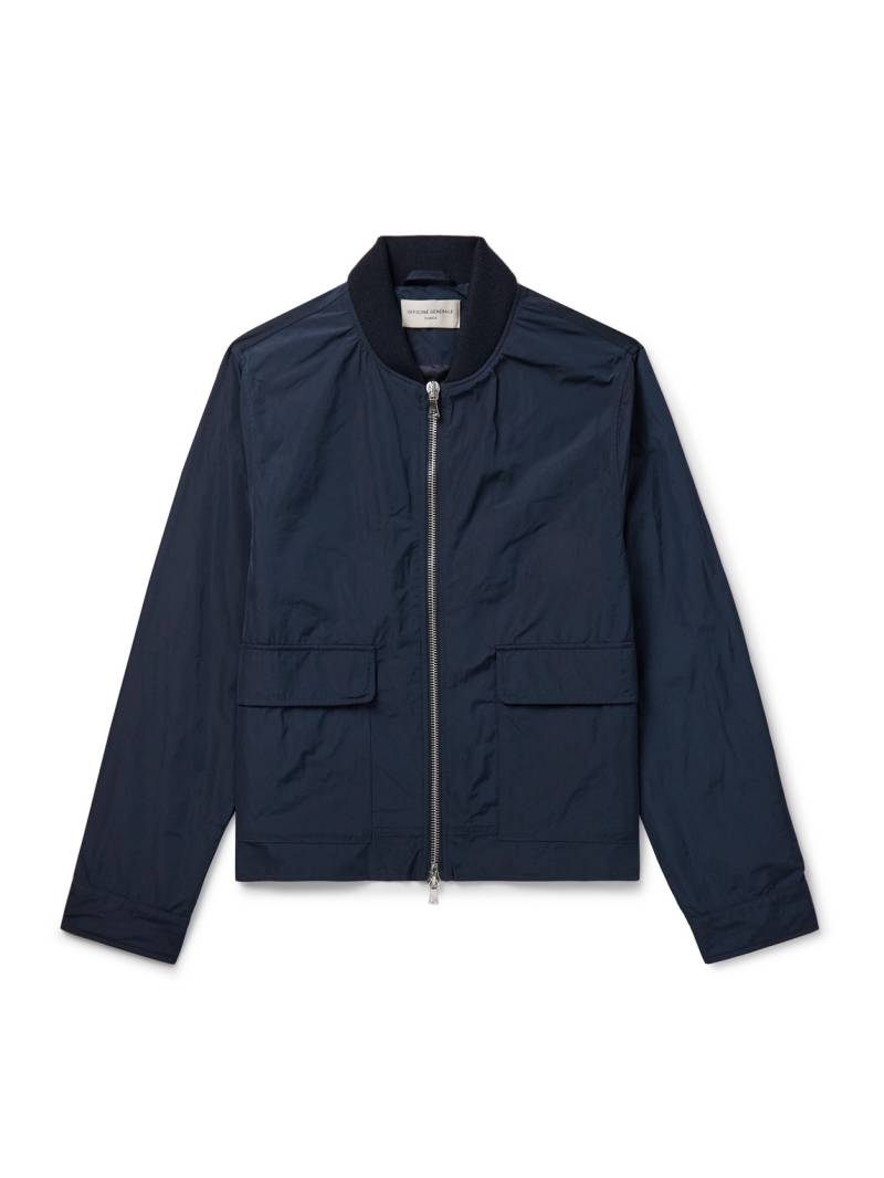 Officine Générale - Nathane Shell Bomber Jacket - Men - Blue - L von Officine Générale