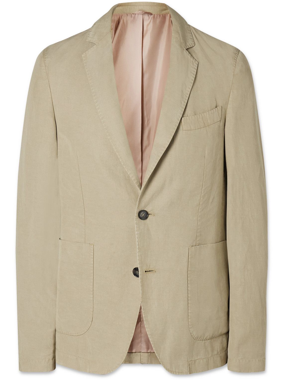 Officine Générale - Nehemiah Garment-Dyed Lyocell, Linen and Cotton-Blend Suit Jacket - Men - Neutrals - IT 54 von Officine Générale