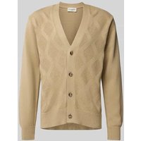 Officine Générale Regular Fit Jacke in Strick-Optik in Beige, Größe M von Officine Générale