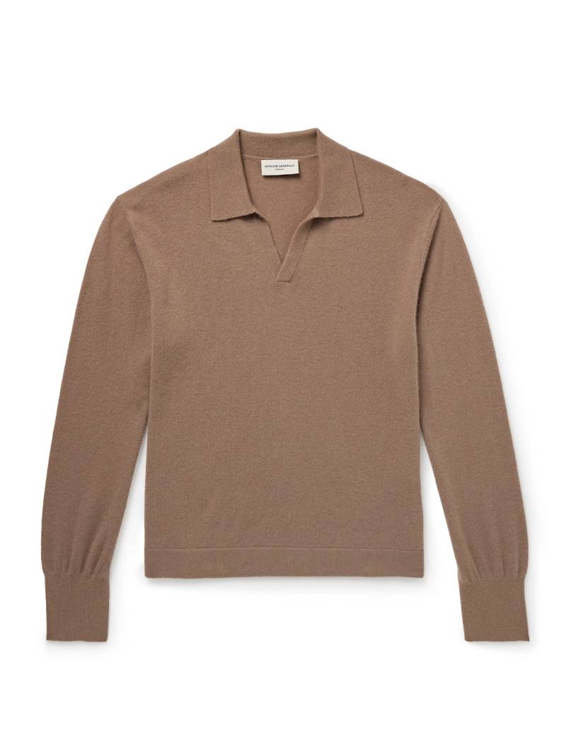 Officine Générale - Simone Cashmere Polo Shirt - Men - Brown - XXL von Officine Générale