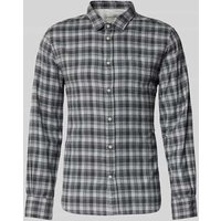 Officine Générale Slim Fit Freizeithemd mit Kentkragen in Mittelgrau, Größe L von Officine Générale