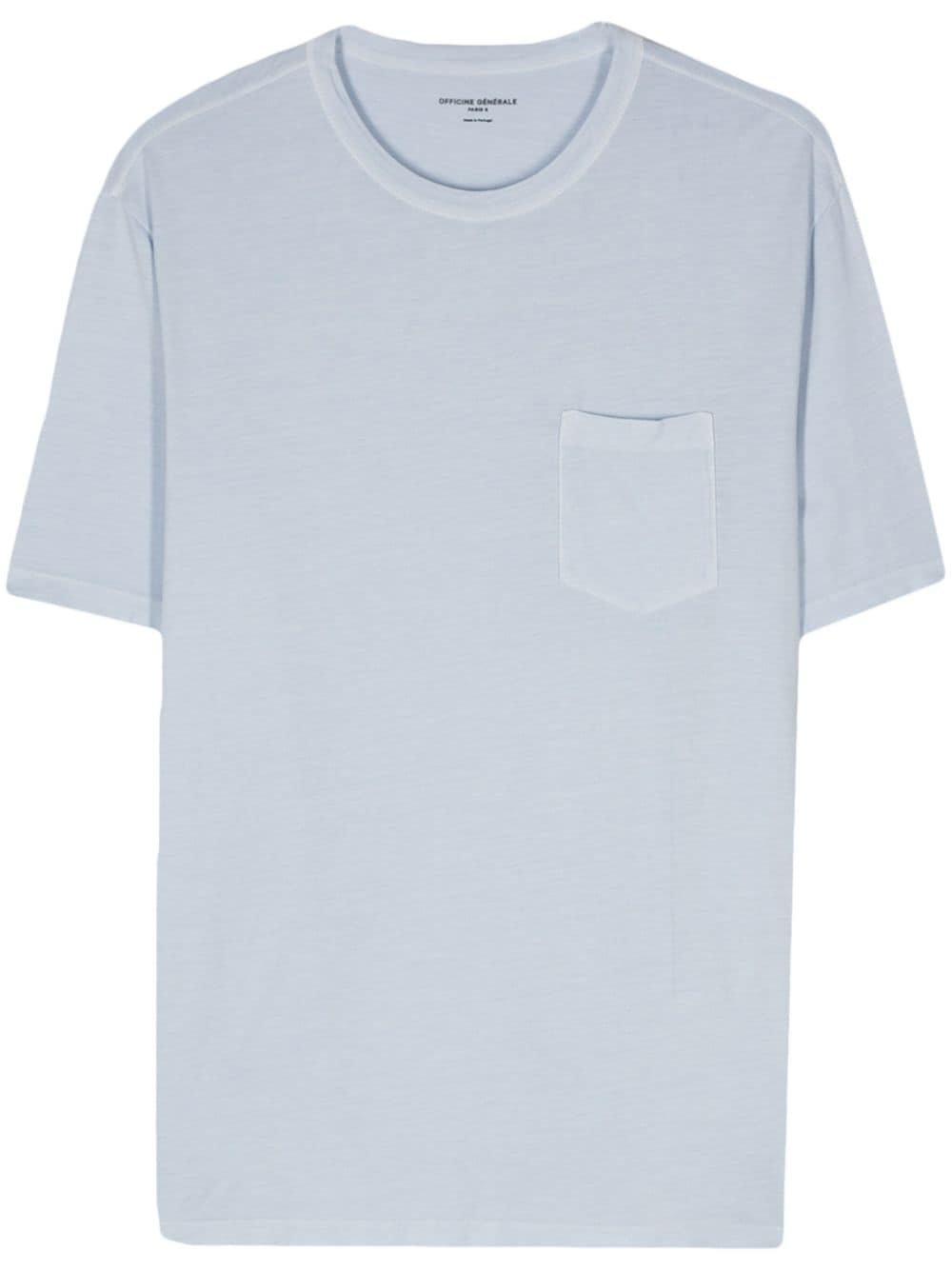 Officine Generale T-Shirt mit Brusttasche - Blau von Officine Generale