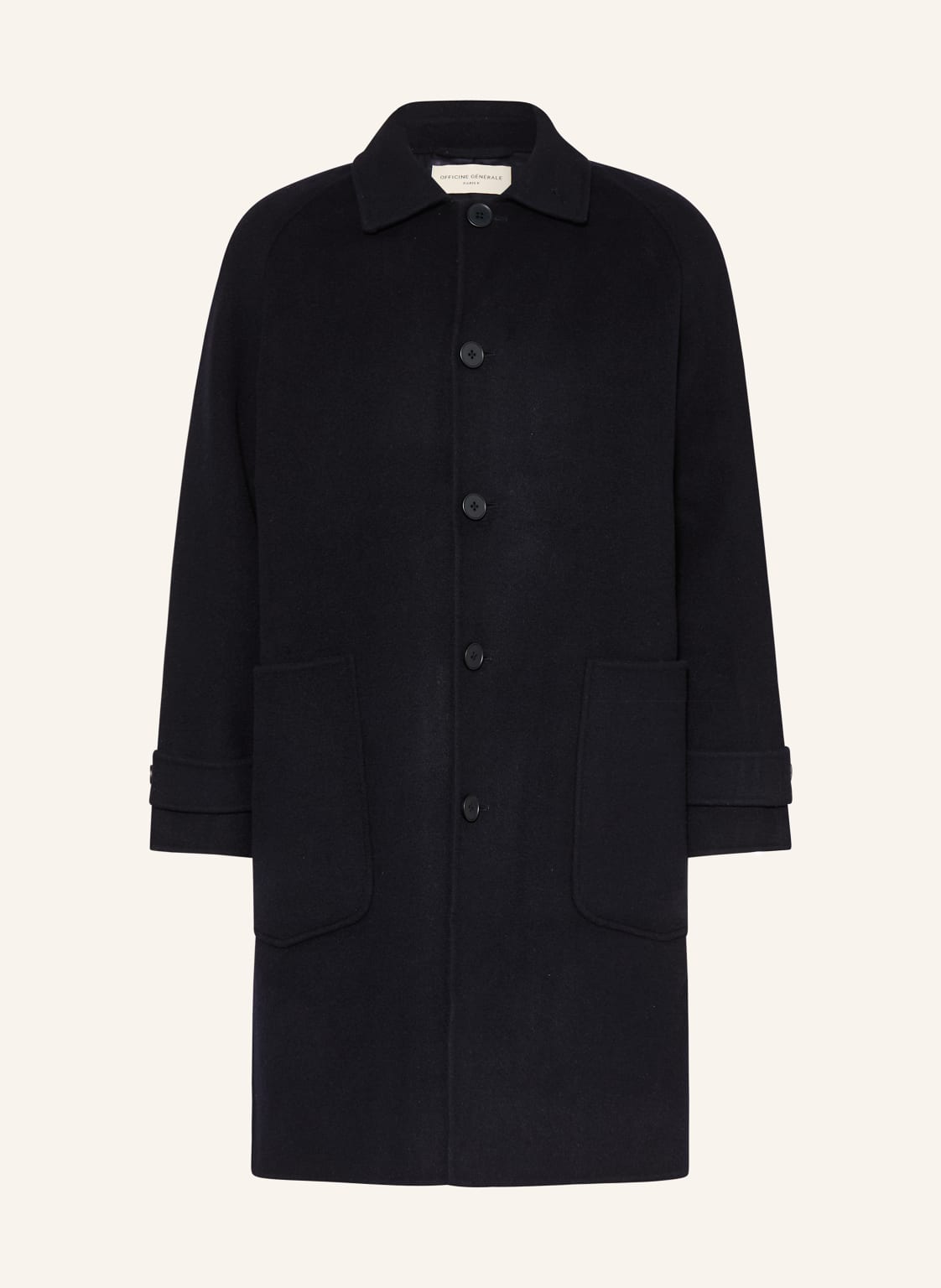 Officine Générale Wollmantel Bryce blau von Officine Générale