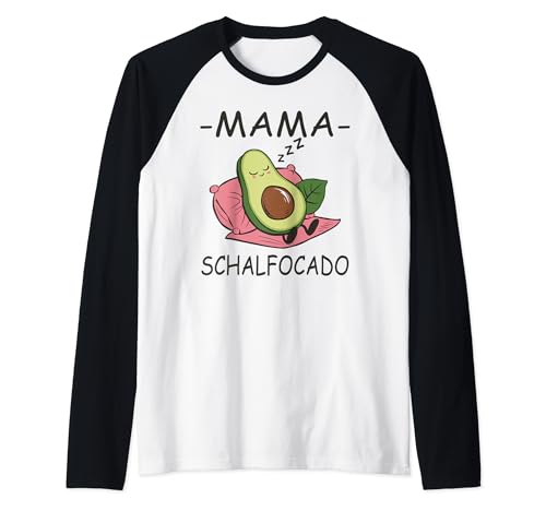 Schlaf Avocado Schlafanzug | Mama Schlafocado Raglan von Offizielle Schlaf Pyjamas Damen & Mama Geschenk